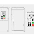Pro Grade 3.5kW ER25 CNC Spindle Kit With Ceramic Ball Bearings, VFD control panel dimensions