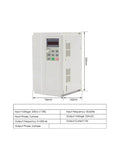 Side view of VFD unit for Pro Grade 3.5kW ER25 CNC Spindle Kit With Ceramic Ball Bearings, 0.01mm Collet, Square Spindle, 220V VFD