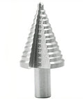 Close-up of 5-35MM High Speed Steel Step Drill Bit For Wood And Metal, HSS Drill Bit Set with engraved size markings.