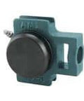 UCT207CE 35mm Wide Take-Up Bearing Unit Single - Set-Screw Lock, Cast Iron T207N Housing, Sealed Ball Bearing, Side View