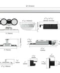 36 Inch Bifold Door Hardware Kit For Two Doors In Aluminum Top Mounted Sliding Barn Door System components diagram