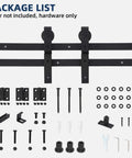 36 Inch Bifold Sliding Barn Door Hardware Track Kit For Two 16 Inch Bi Fold Closet Doors Heavy Duty Steel Rails components