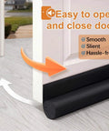 36 Inch Under Door Draft Stopper Blocker Door Sweep Keeps Cold Air Out, Cuts Noise, Light, Odor, Easy Install With Weather Stripping.