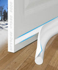 36 Inch Under Door Draft Stopper Insulator For White Doors No Fuss Gap Seal Keeps Cold Air Out Dust Smoke Wind Noise Out And Slashes Energy Bills Down Door Seal Strips And Sweeps For Easy Fit visible installed on wooden floor