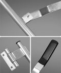 Durable 36 inch zinc plated cam bar lock for cargo trailers with rubber grip handle and mounting hardware.