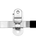 Durable 36 inch zinc plated cam bar lock for cargo trailers, top view showing single hinge point with rubber grip handle.