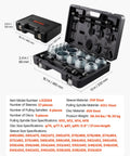 36 Piece Pull And Press Sleeve Kit with Carrying Case for Removing and Installing Bushings, Bearings, and Seals, shown open with components.
