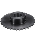 36 Tooth Chain Sprocket B Type for 1 Inch Bore, Carbon Steel, Black Oxide Finish, with Keyway and Set Screws, by Uxcell