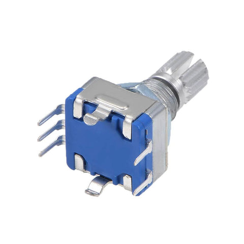 360 Degree Rotary Encoder Code Switch Digital Potentiometer EC11 With Five Pins And 15mm Shaft, 5V Rated, DIY Electronics, Side View