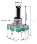 360 Degree Rotary Encoder Switch With Digital Potentiometer, 5 Pins, D Shaft, 11mm Height, 6mm Shaft Diameter