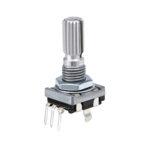 360 Degree Rotary Encoder With Code Switch And Digital Potentiometer, 14mm Shaft, 5 Pins, 5V Logic, Compact Size