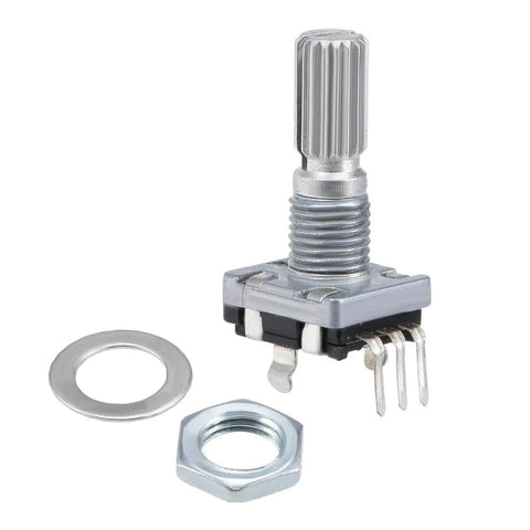 360 Degree Rotary Encoder With Code Switch And Digital Potentiometer, 14mm Shaft, 5 Pins, 5V Logic, 20 Pulses, DIY Projects