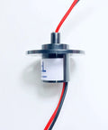 Slip Ring Rotary Electrical Connector With Two Wires, 15A To 60A Current Rating, 360 Degree Continuous Rotation, gold contact surface