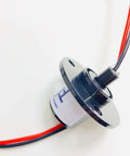 Slip Ring Rotary Electrical Connector With Two Wires, 15A To 60A Current Rating, 360 Degree Continuous Rotation, gold contact surface