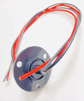 Slip Ring Rotary Electrical Connector With Two Wires, 15A To 60A Current Rating, 360 Degree Continuous Rotation, Gold Contact Surface