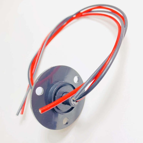 Slip Ring Rotary Electrical Connector With Two Wires, 15A To 60A Current Rating, 360 Degree Continuous Rotation, Gold Contact Surface
