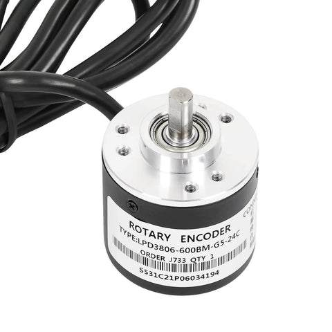 Incremental Optical Rotary Encoder For Arduino With 360 Pulses Per Revolution AB Quadrature Wide Voltage 5 To 24V DC 6mm Shaft