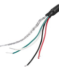 Wiring of incremental optical rotary encoder for Arduino with 360 pulses per revolution AB quadrature wide voltage 5 to 24V DC 6mm shaft.