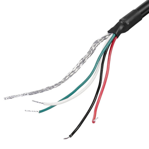 Wiring of incremental optical rotary encoder for Arduino with 360 pulses per revolution AB quadrature wide voltage 5 to 24V DC 6mm shaft.