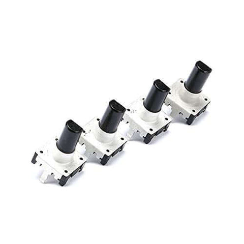 Four EC12 Rotary Encoder With Switch 360 Degree 24 Pulse Digital Potentiometer 5V 3 Pins 6mm Shaft for DIY Projects