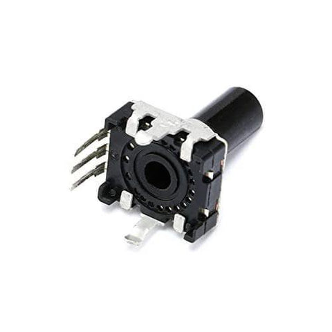 EC12 Rotary Encoder With Switch 360 Degree 24 Pulse Digital Potentiometer 5V 3 Pins 6mm Shaft 15mm D Shaft, top view