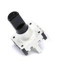 EC12 Rotary Encoder With Switch 360 Degree 24 Pulse Digital Potentiometer 5V 3 Pins 6mm Shaft, close-up view.