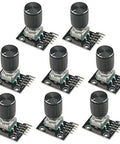 8 Pcs KY040 360 Degree Rotary Encoder Modules With Knob Caps For Arduino Microcontroller Use, Continuous Rotation Without Limits