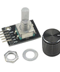 8 Pcs KY040 360 Degree Rotary Encoder Modules With Knob Caps For Arduino Microcontroller Use, Continuous Rotation Without Limits