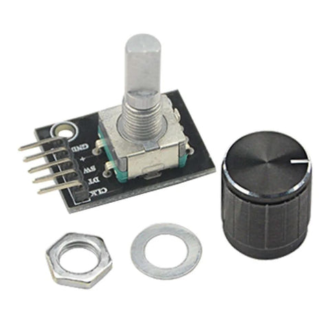 8 Pcs KY040 360 Degree Rotary Encoder Modules With Knob Caps For Arduino Microcontroller Use, Continuous Rotation Without Limits