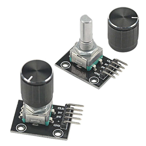 8 Pcs KY040 360 Degree Rotary Encoder Modules With Knob Caps For Arduino Microcontroller Use, Continuous Rotation Without Limits