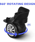 Close-up of a black rubber roller from a 4 Piece Universal Luggage Wheels Replacement Kit For Suitcases, 360 Degree Silent Swivel Casters.