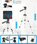 360 Degree Cross Line Laser With Self Leveling Delivers Bright Horizontal And Vertical Lines shown with tripod and accessories
