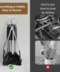 Kitchen Cooking Utensil Holder, 360° Rotating Kitchen Hooks for Hanging Utensils, Heavy Duty Metal Rack with 8 Storage Capacity