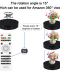 32cm Motorized Rotating Platform With 350lbs Capacity For Photography And Display showcasing 360-degree rotation with remote control