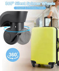 2 Pcs Luggage Wheels Replacement Compatible with American Tourister Featuring Wear Resistant 360 Degree Silent Spinner Casters.
