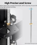 365mm t8 z axis lead screw z rod stainless steel threaded rod with brass nut z-axis upgrade kit for ender 3 v2/ender 3 v2 neo