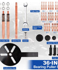 36 In 1 Bearing Puller Kit With Upgraded Blind Hole Design Pro Grade Bearing Removal Tool With Three Jaw Puller Hooks