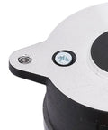 Close-up of 2 Phase 1.8 Step Angle Round Stepper Motor DC2.4V 1A 36mm showing mounting holes and metal components.