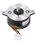 2 Phase 1.8 Step Angle Round Stepper Motor DC2.4V 1A 36mm for 3D Printer Extruder Widely Used in X1 or P1 Series, front view with wires and connector