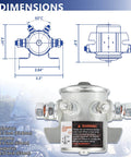 36 Volt Four Terminal Solenoid Relay For EZGO TXT And Marathon Golf Carts 1980 To 2010 Replacement OEM Parts front view