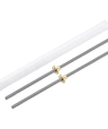 2pcs 370mm tr8x4 lead screw with brass nut, acme thread, 2mm pitch, 2 starts, 4mm lead, 304 stainless steel, plastic tube, printer upgrade parts