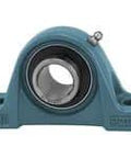 UCP211-35 Single Pillow Block Bearing 2-3/16" ID Wide Inner Ring Set-Screw Locking 5/8" Bolt Cast Iron P211T Housing Contact Seal with Slinger