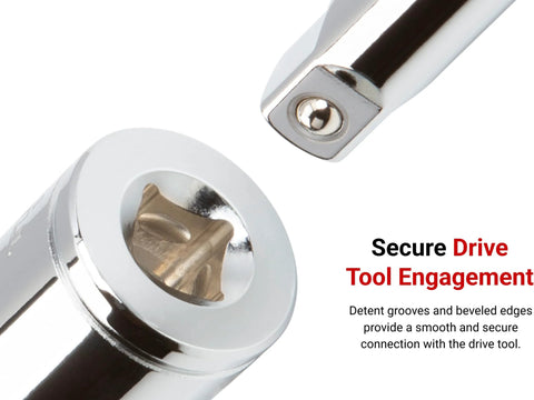 Close-up of 3/8 Inch Drive 24 Mm Shallow 6 Point Socket for hex fasteners, showing flat side contact design and durable metal construction.