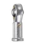 Side view of 3/8 Inch Female Rod End Bearing With 3/8-24 Right Hand Thread, Self Lubricating Joint, 45 Steel Body, Hardened Bearing Ball.