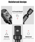 Image showing reinforced design of 3/8 Impact Adapter, 4 Pack Socket Adapter 1/4 Inch to 3/8 Socket Adapter Kit for impact driver