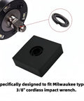 12 Pack Three Eighths Inch Impact Wrench Retaining Rings Friction Rings And O Rings With Anvil Install Tool Kit displayed with wrench
