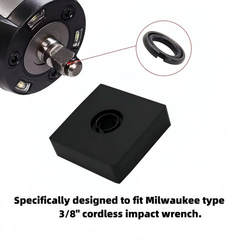 12 Pack Three Eighths Inch Impact Wrench Retaining Rings Friction Rings And O Rings With Anvil Install Tool Kit displayed with wrench