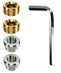 Three Eighths Inch NPT Stainless Steel 304 Female Weld Bung Mounting Fitting With Top Head Flange Includes Two Weld Nuts Two Copper Plugs And Wrench