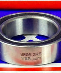 3805-2RS Angular Contact Bearing Sealed 25x37x10mm with visible engraving on metal surface.