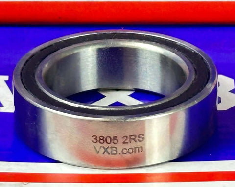 3805-2RS Angular Contact Bearing Sealed 25x37x10mm with visible engraving on metal surface.